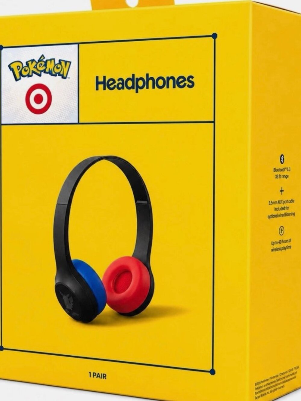New Pokemon x Target Pikachu Wireless Headphones Bluetooth 30 Year Celebration